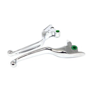 MCS Handlebar lever kit wide blade grooved - Chrome