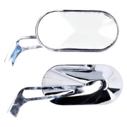 MCS Oval mirror set aluminum chrome