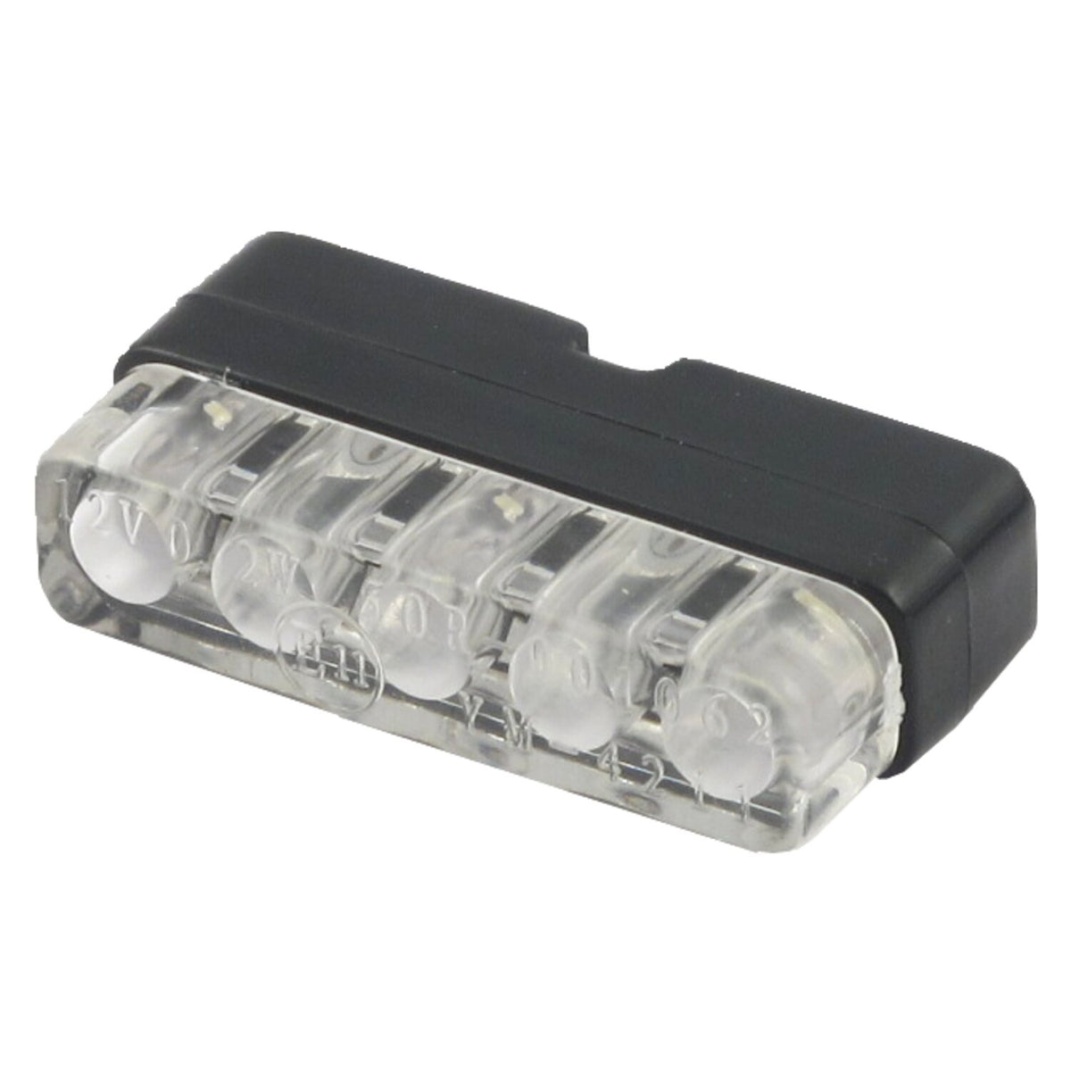 MCS Mini LED license plate light black with bracket - ECE appr