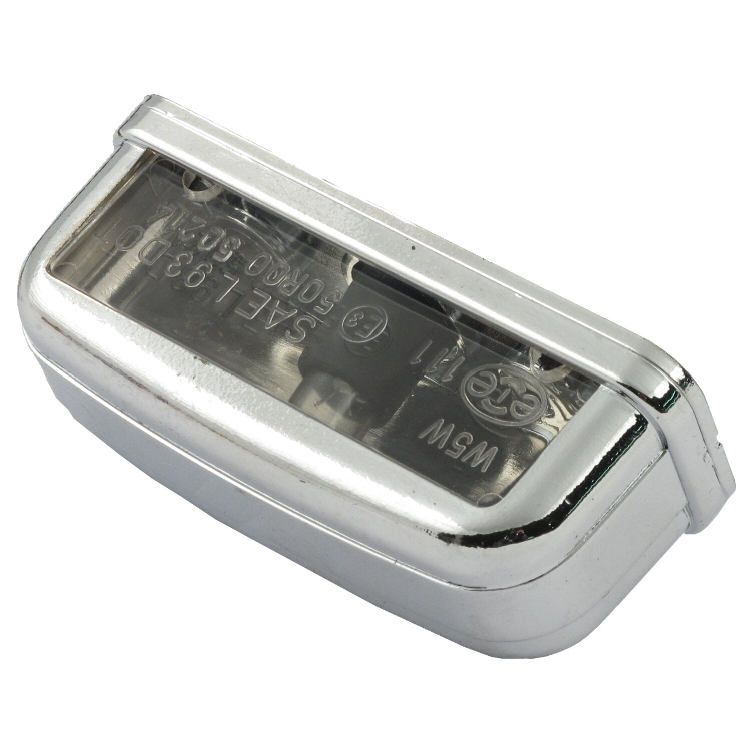 MCS License plate light stockk chrome - ECE appr