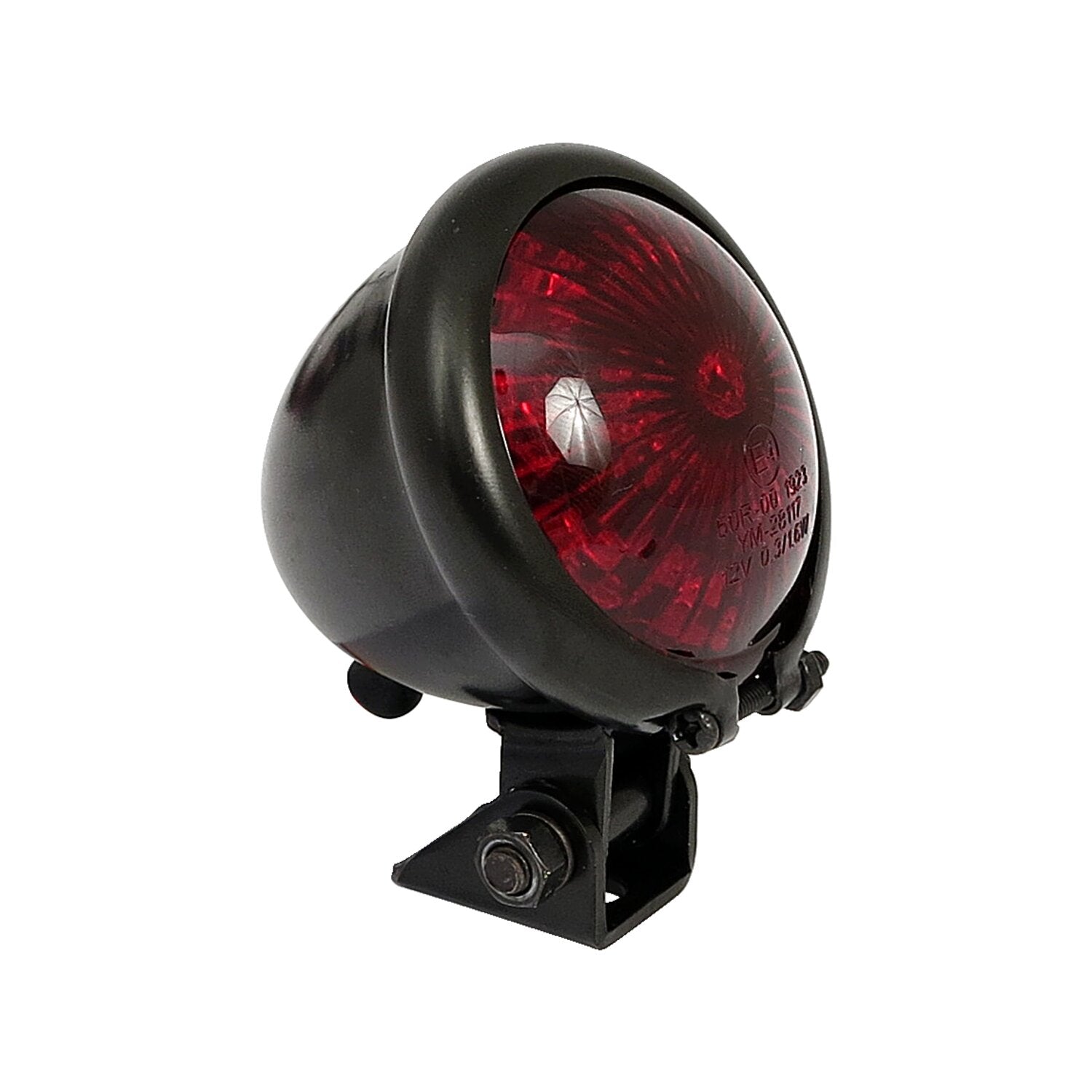 MCS Bates style LED taillight - Black - Red lens