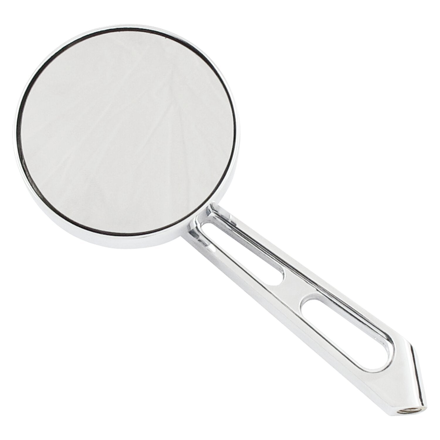 MCS Mini-round aluminum mirror - Chrome short stem l&r
