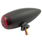 MCS Micro bullet LED taillight set - Black - Red lens