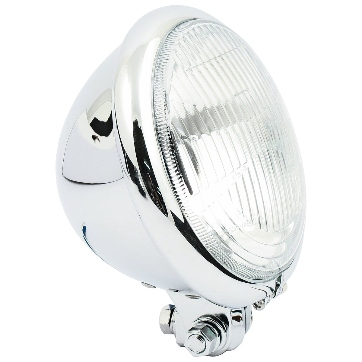 MCS Bates style 5-3/4" headlamp - bottom mount - Chrome