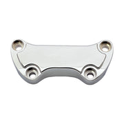MCS Handlebar clamp Low Scalloped with skirt - Chrome