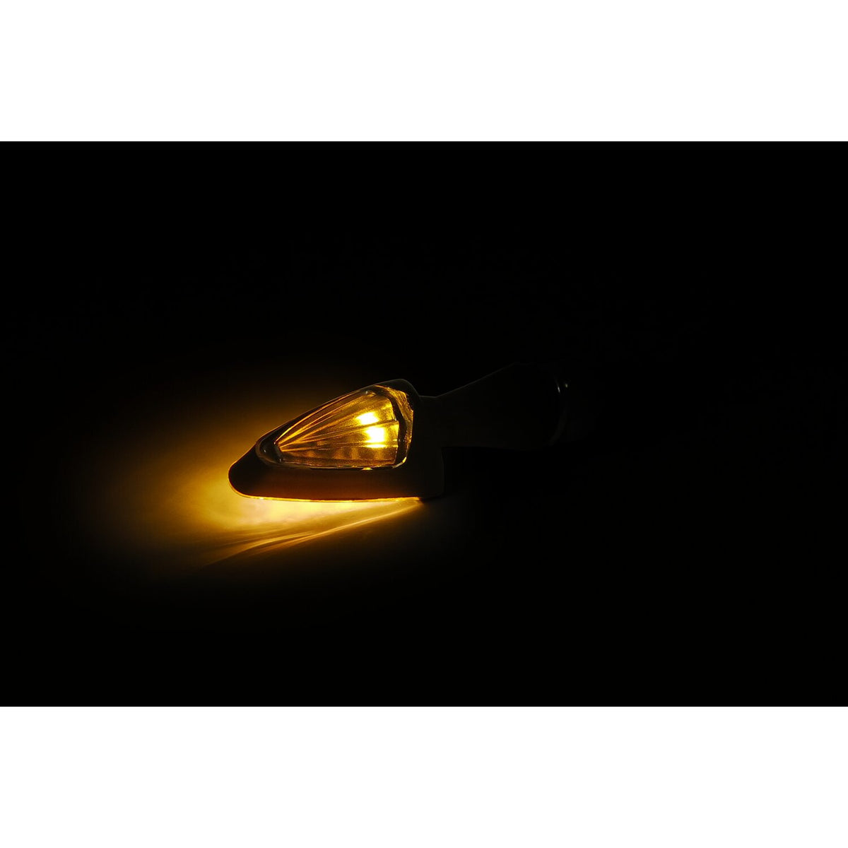 MCS Black peak LED turn signals - Black - Clear lens