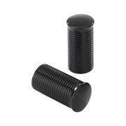 Kustom Tech FL handlebar grip ends - Ribbed black aluminum