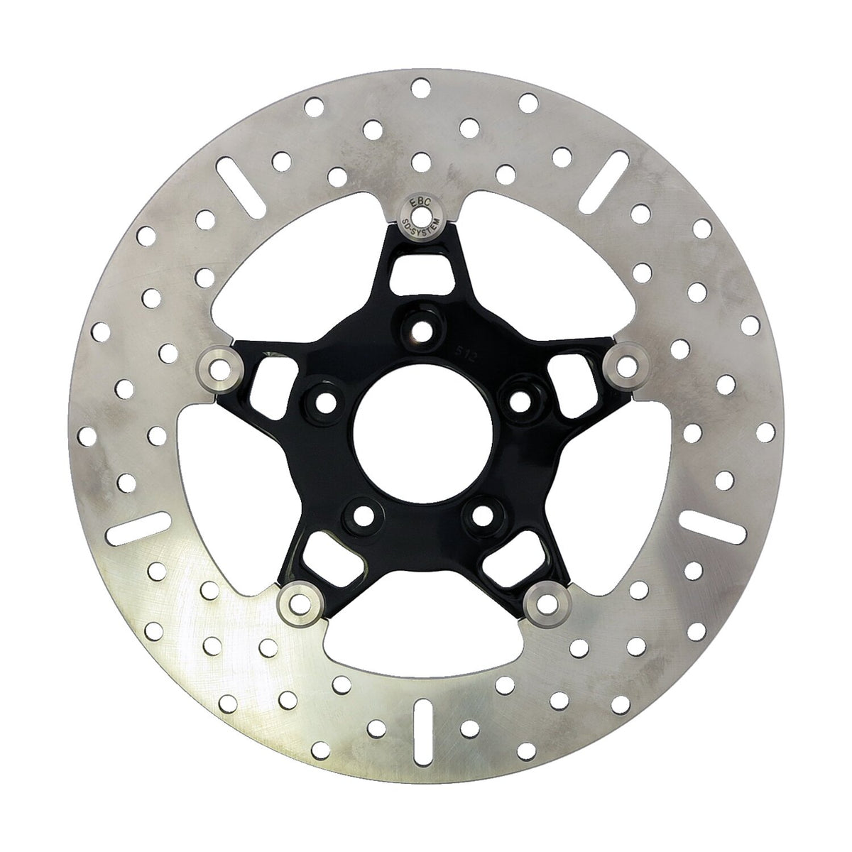EBC 5-Button stainless floating brake rotor - Front - Black
