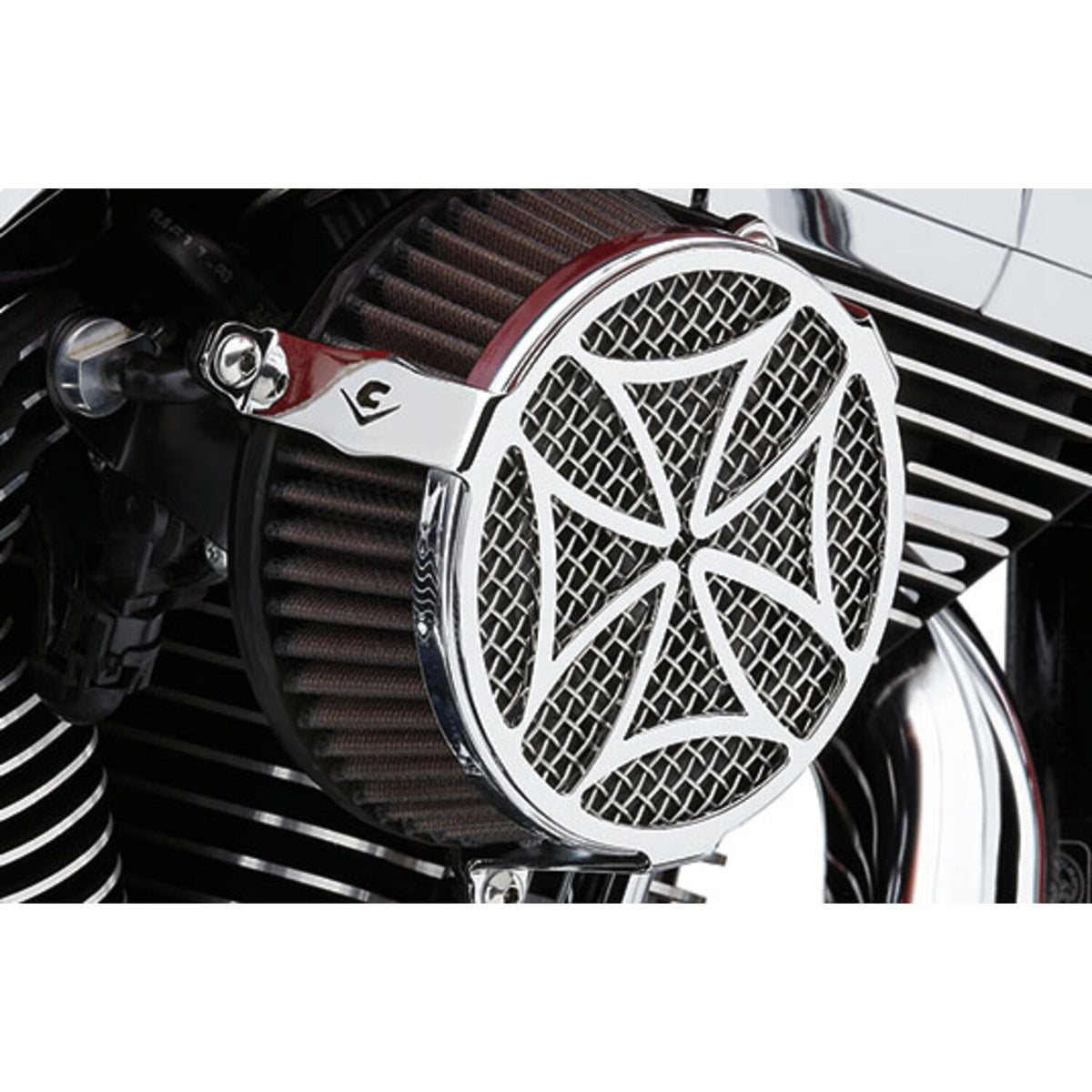 Cobra naked air cleaner kit - Cross chrome