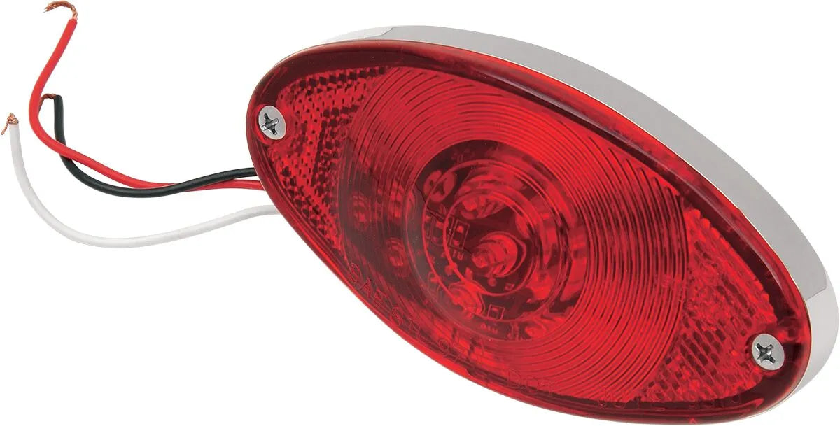 Drag Specialties Led Taillight - Chrome, Red Lens