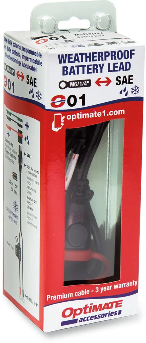 Tecmate Optimate Battery Lead W/ Ring Terminal