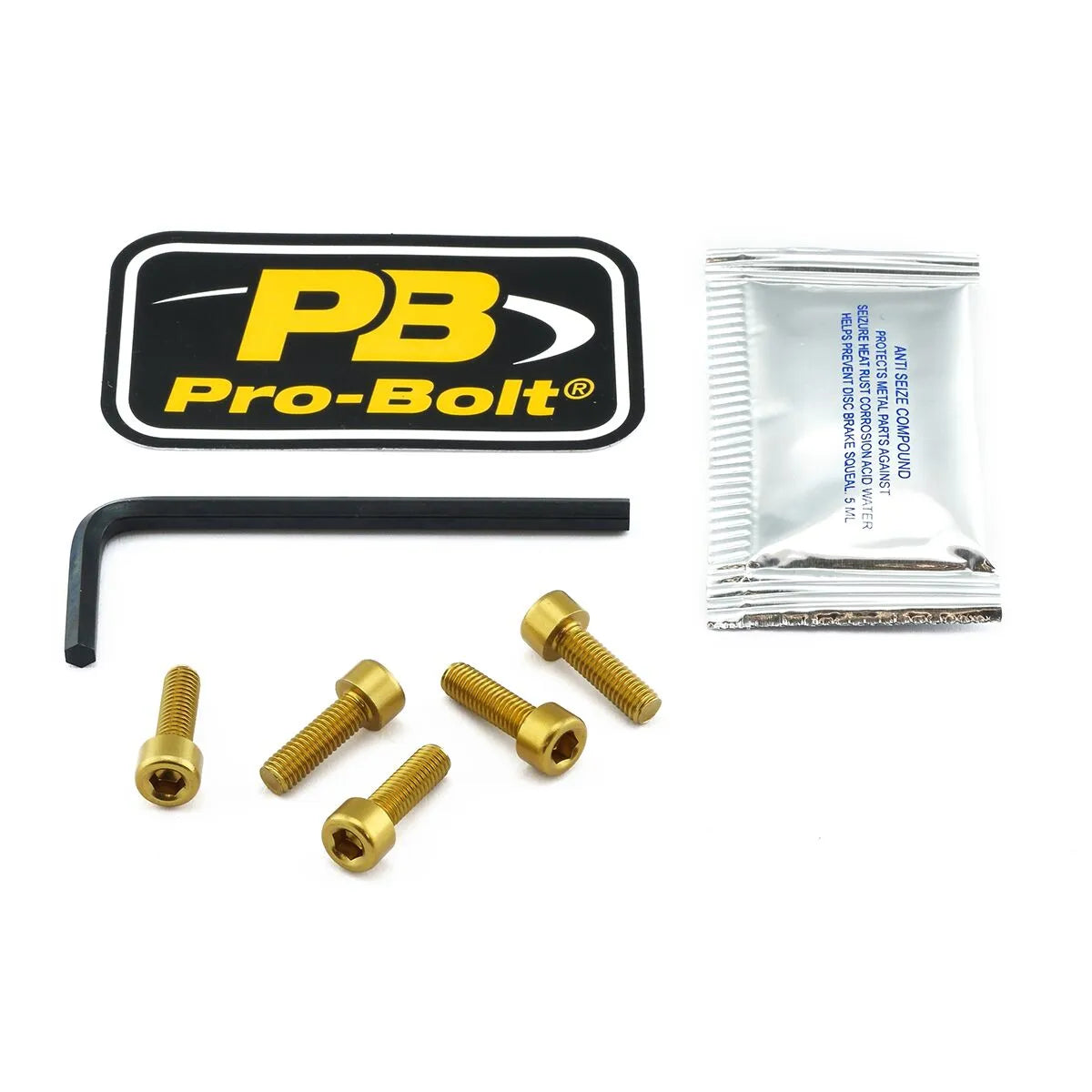 Pro Bolt Aluminium Fuel Cap Kit - Gold