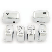 MCS Handlebar switch cap kit chrome