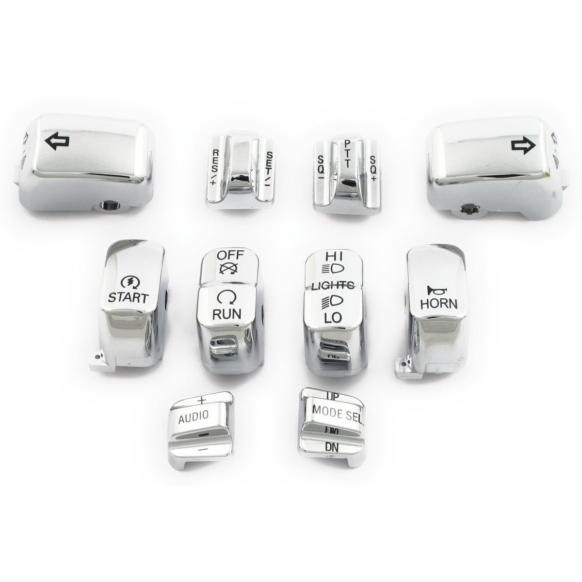 MCS Handlebar switch cap kit chrome