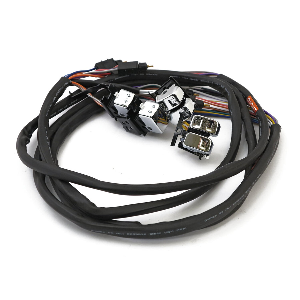 MCS Handlebar switch & wiring kit - Radio/Cruise - Chrome