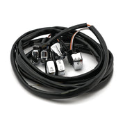 MCS Handlebar switch & wiring kit - Standard - LED - Chrome
