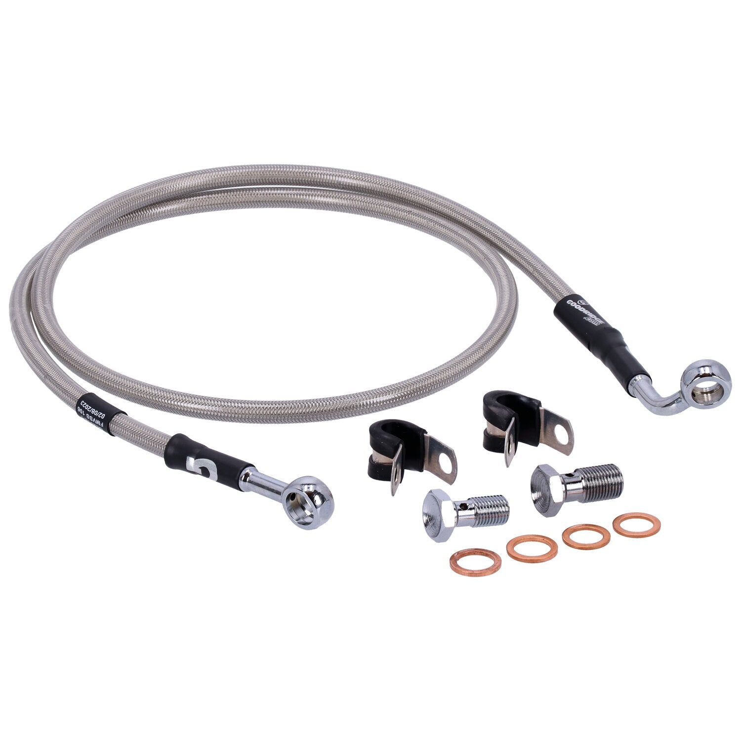 MCS by Goodridge brake line front stainless clear coated