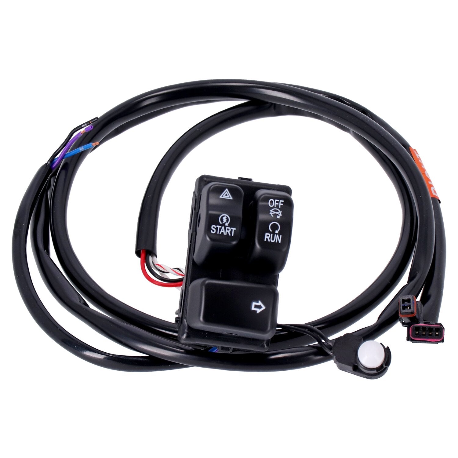 MCS Handlebar switch & wiring kit brake side - Black