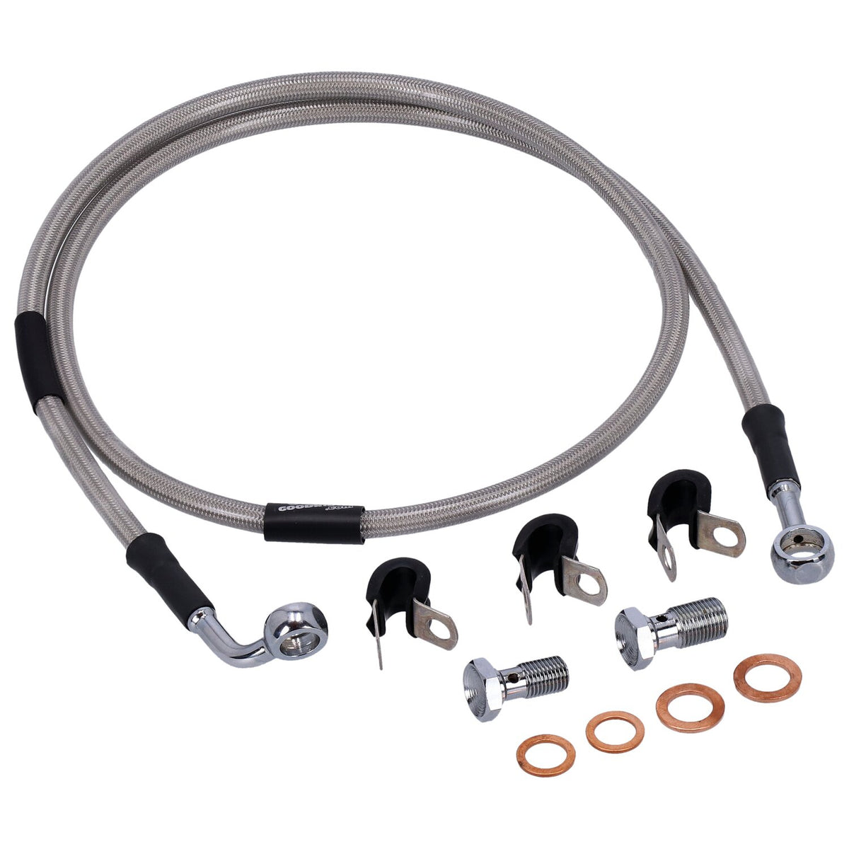 MCS by Goodridge brake line front stainless clear coated
