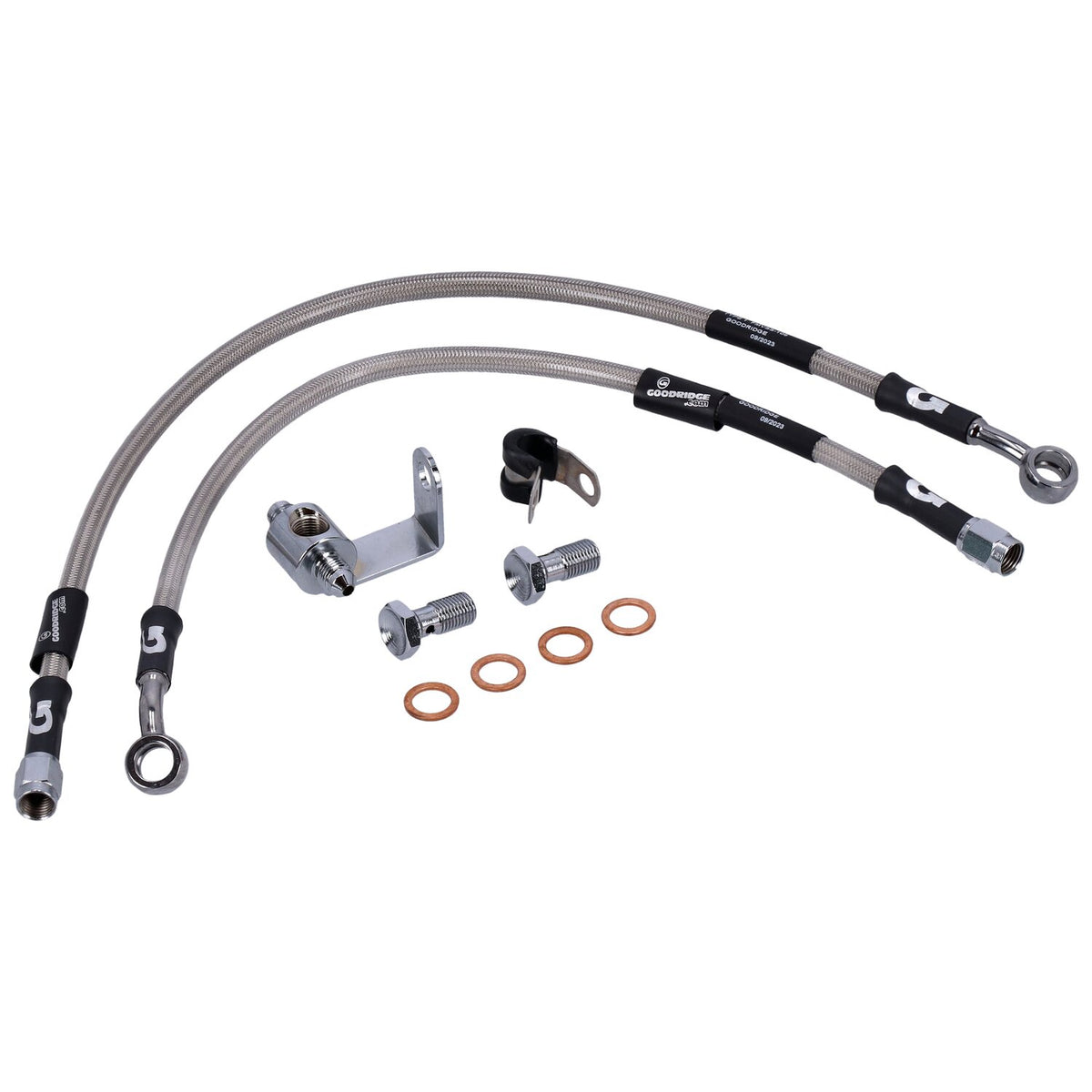 MCS by Goodridge brake line rear stainless clear coated