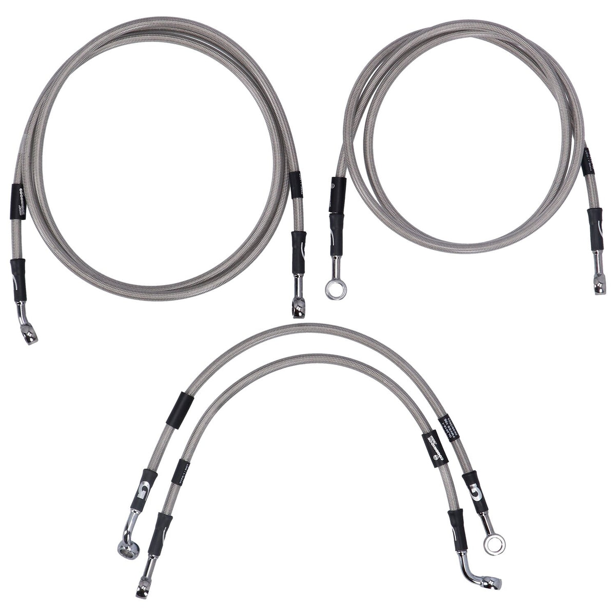 MCS by Goodridge brake line front stainless clear coated