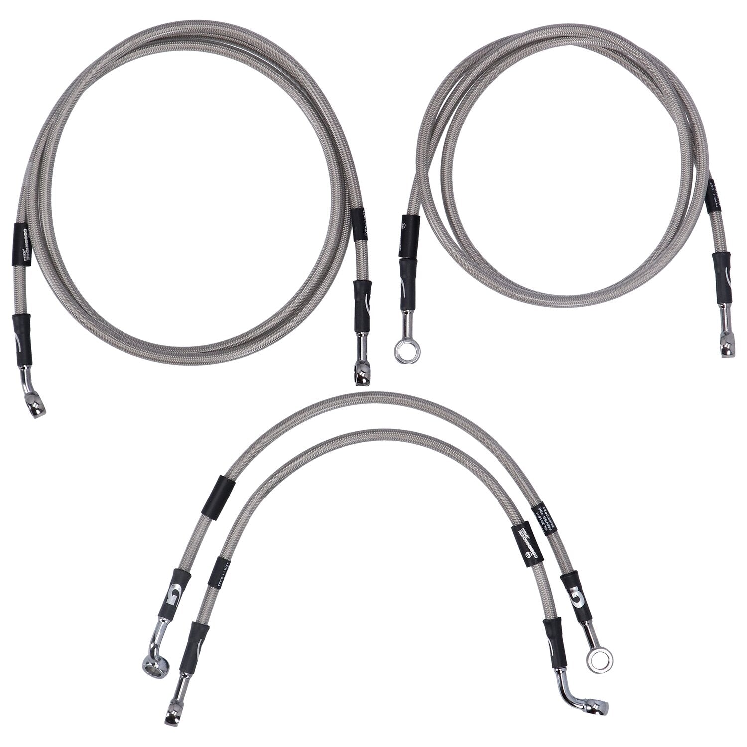MCS by Goodridge brake line front stainless clear coated