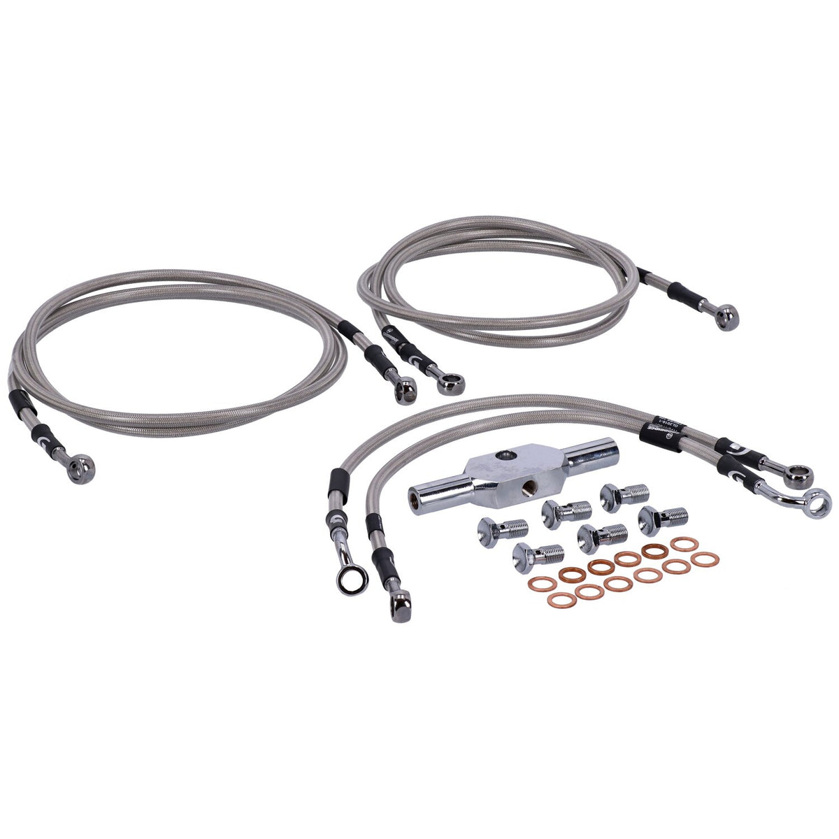 MCS by Goodridge brake line front stainless clear coated