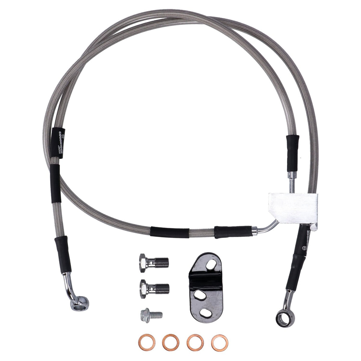 MCS by Goodridge brake line rear stainless clear coated