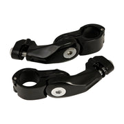 MCS Engine guard angled foot peg mount kit - long - Black
