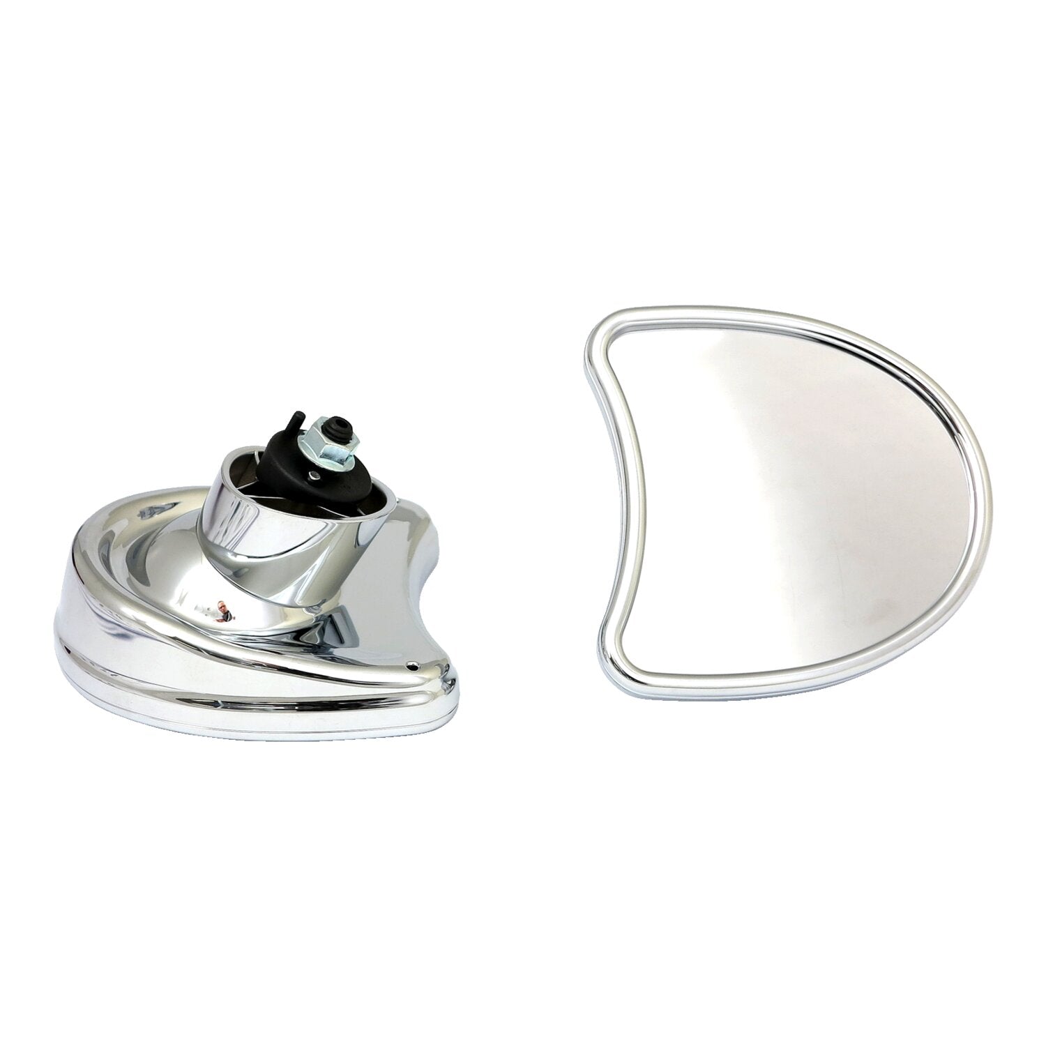 MCS Touring fairing mount mirror kit - Single vision chrome