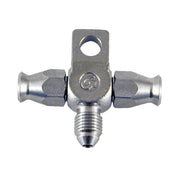 Goodridge t-fitting with 2 hose ends - ss