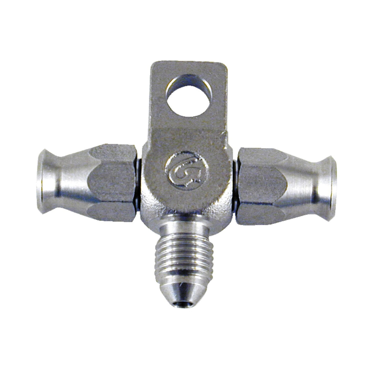 Goodridge t-fitting with 2 hose ends - ss