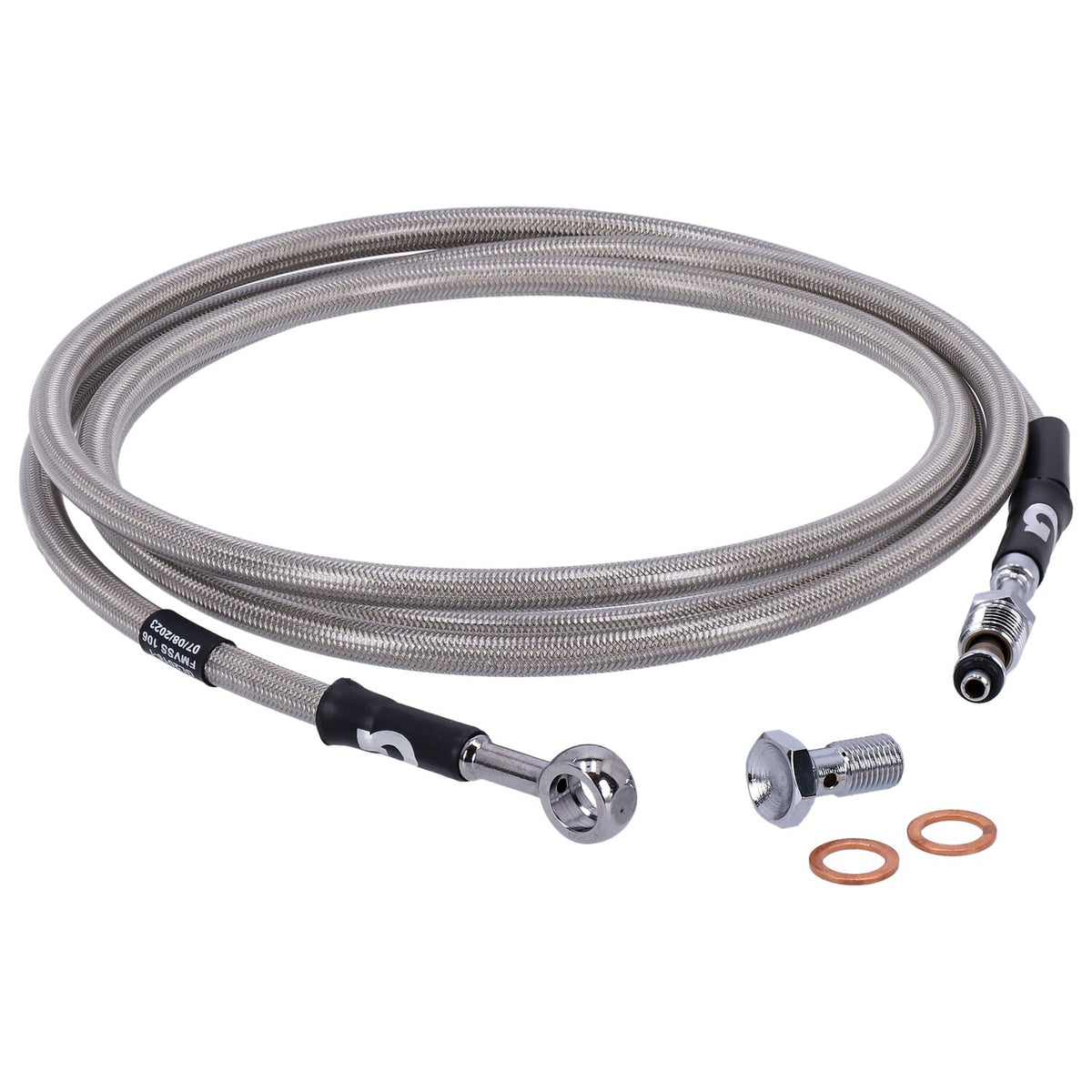 Goodridge hydraulic clutch line kit 77" clear coated