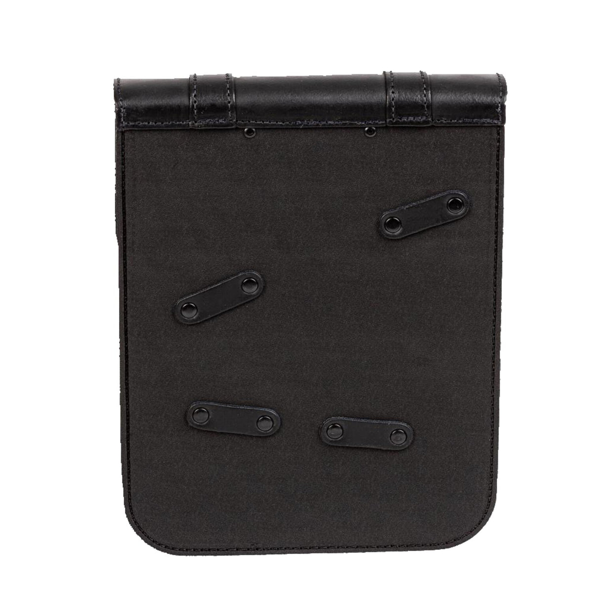 MCS full leather swing arm bag left 9 liter - Black