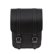 MCS full leather swing arm bag left 10 liter - Black