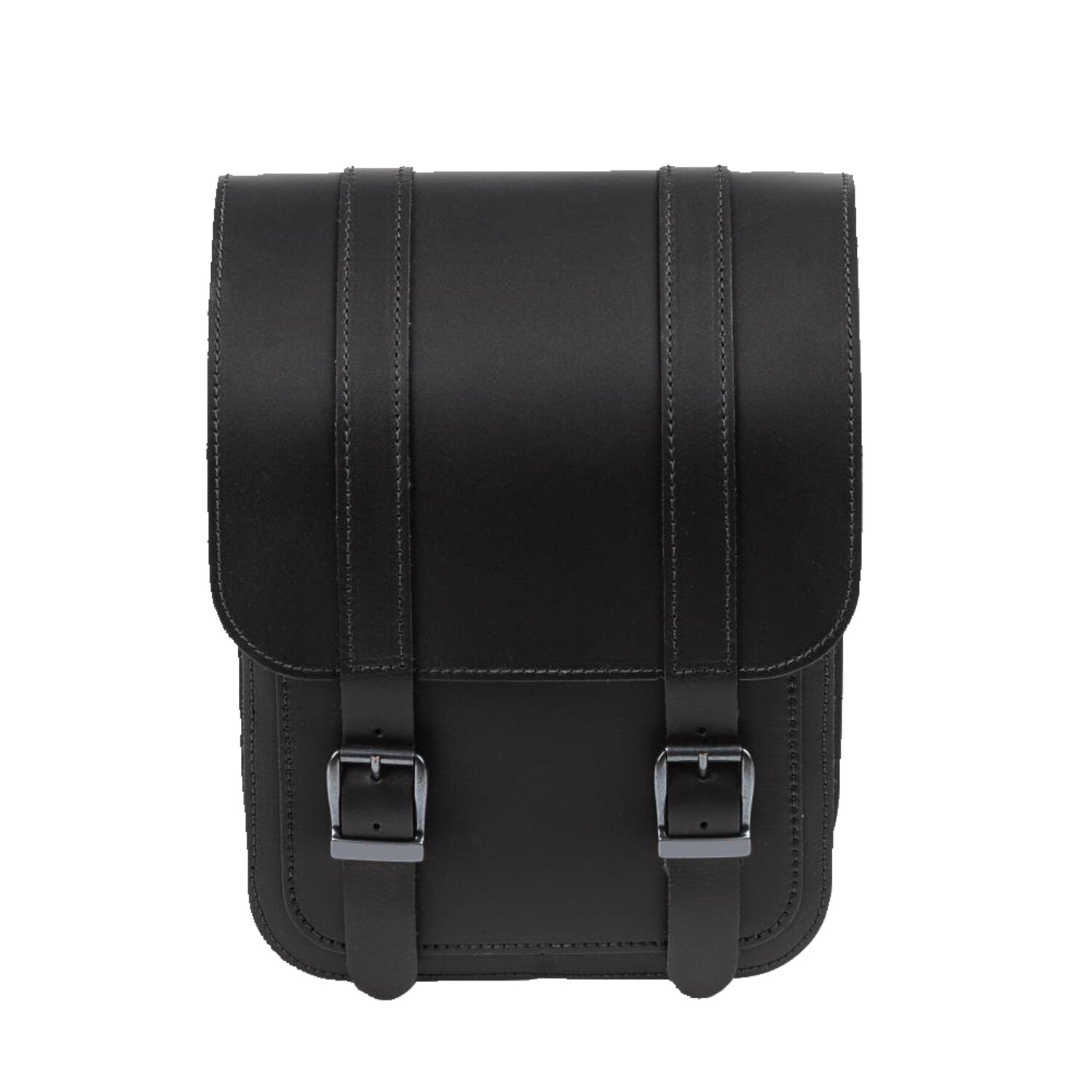 MCS full leather swing arm bag left 10 liter - Black