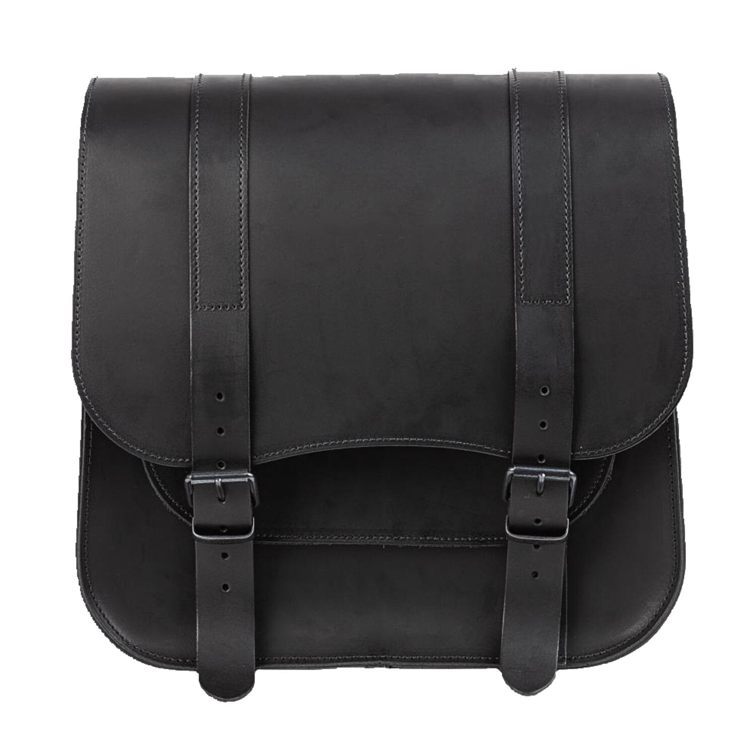MCS single leather saddlebag 'Postman' - 30 liters - Black