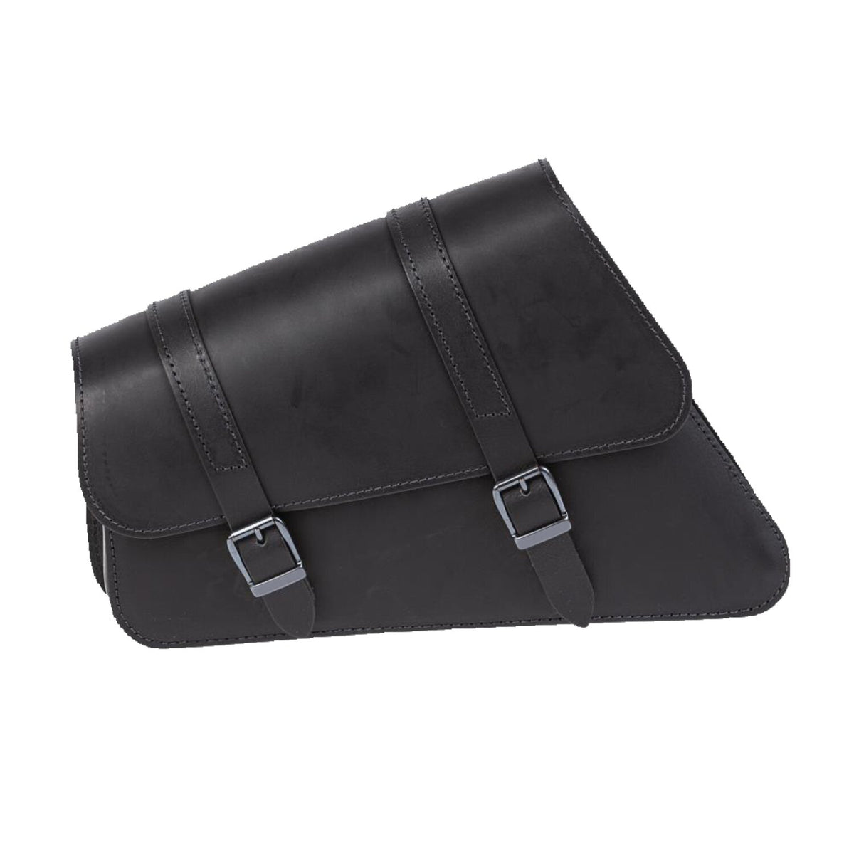 MCS leather swingarm bag left 6.5 liter - Black