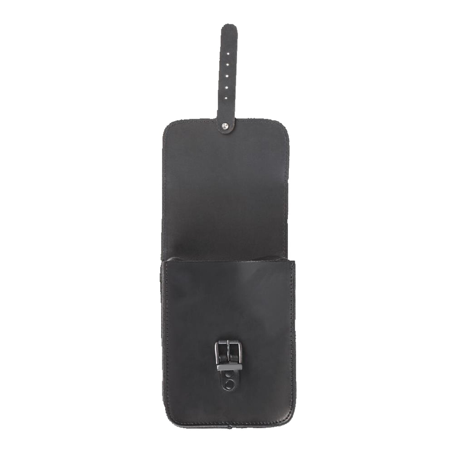 MCS full leather sissy bar bag - Black