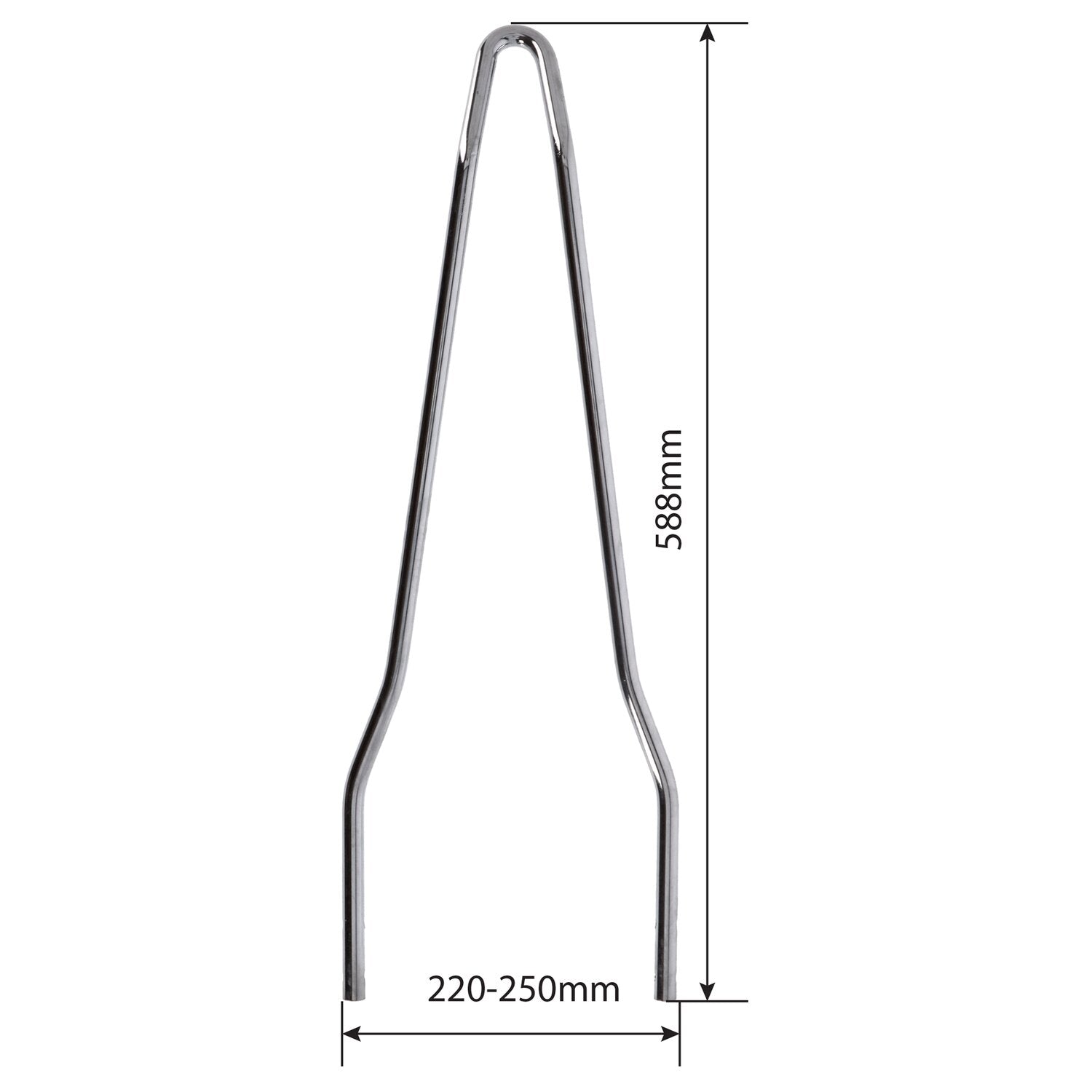 Westland Customs New Old School sissy bar - Wide chrome