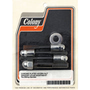 Colony sprocket cover mount kit - Chrome Acorn