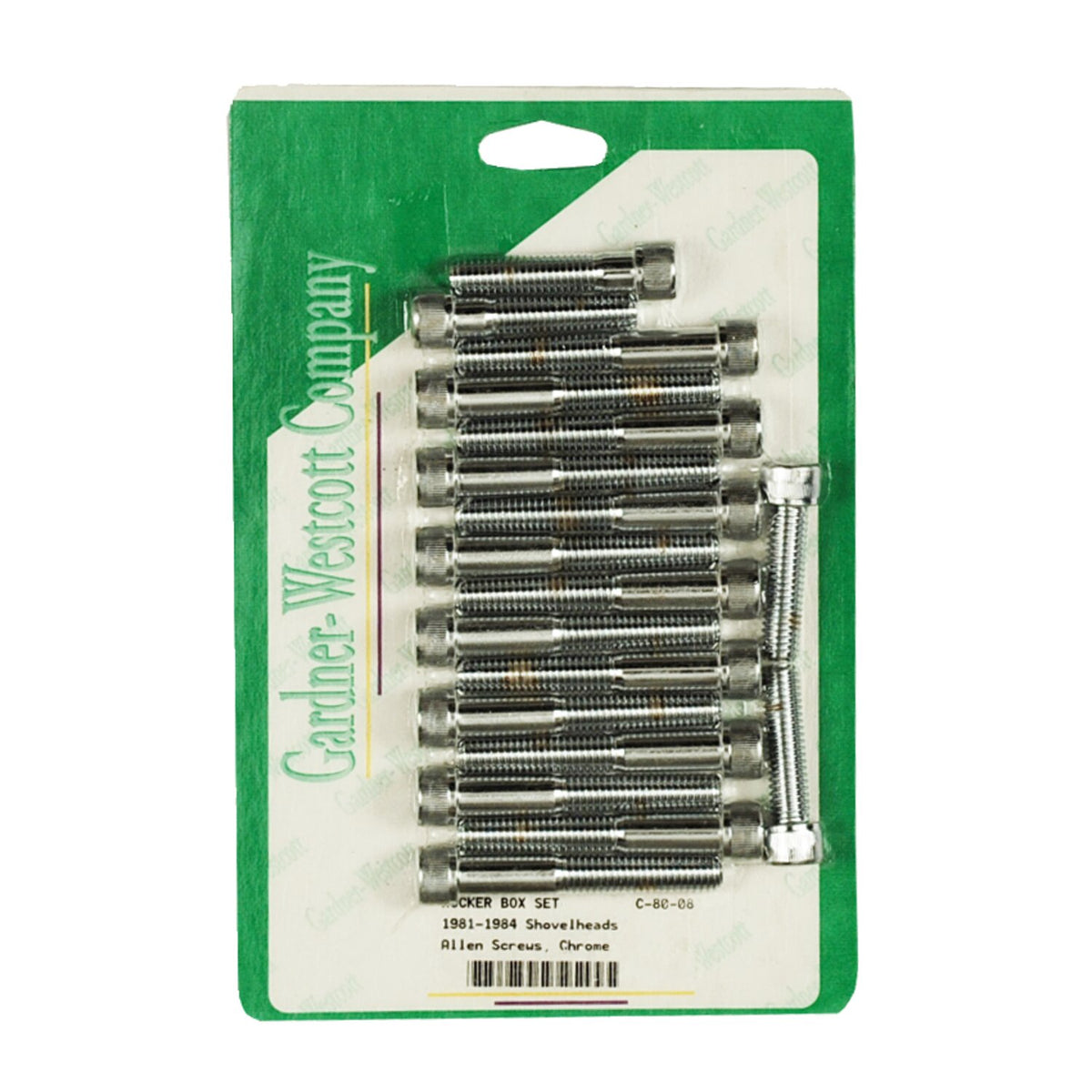 Gardner-Westcott Shovel rocker box bolt kit - Allen chrome