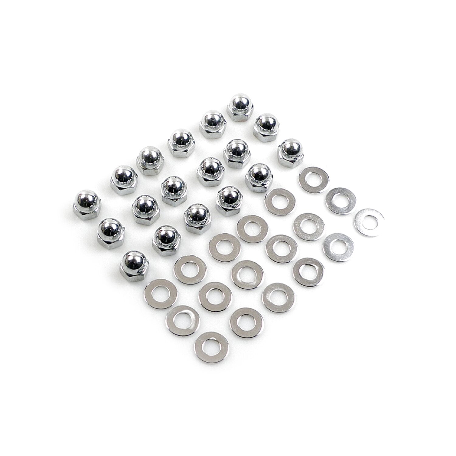 Gardner-Westcott Shovel rocker box top nut kit - Chrome low crown Acorn