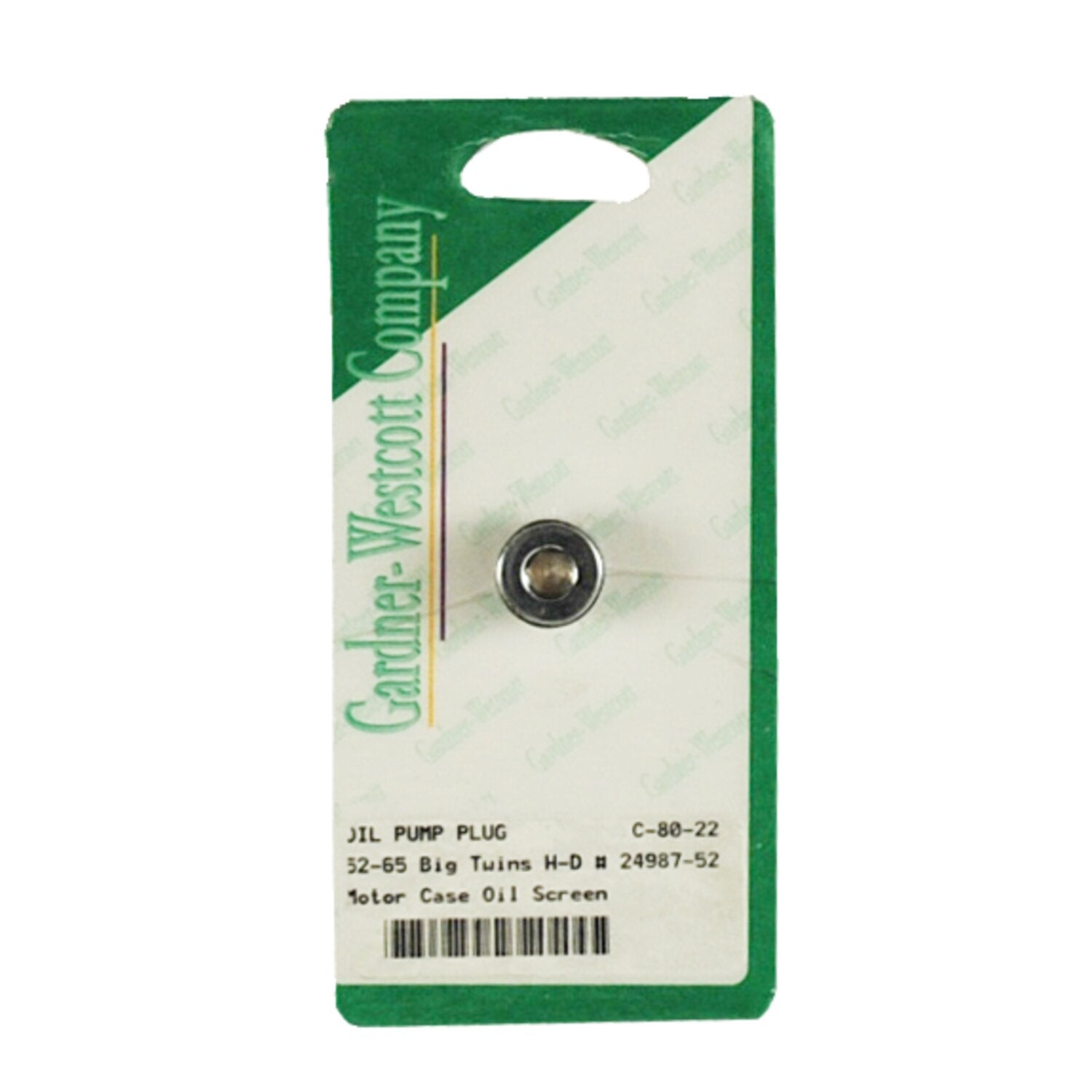 Gardner-Westcott allen plug oil screen crankcase