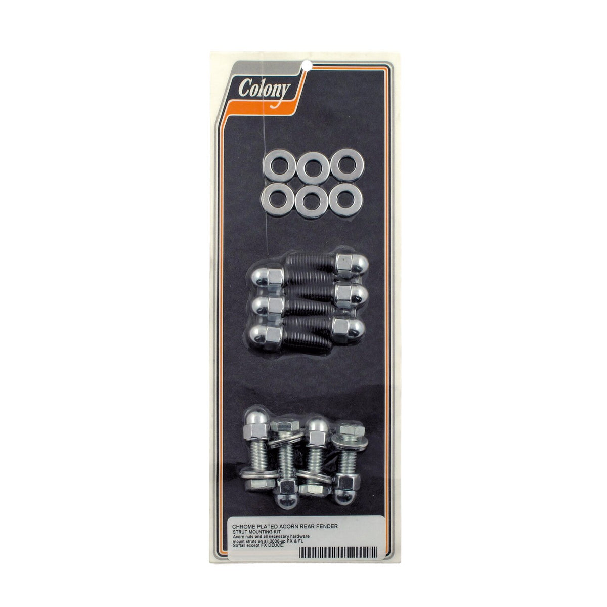 Colony fender strut mount kit - Chrome