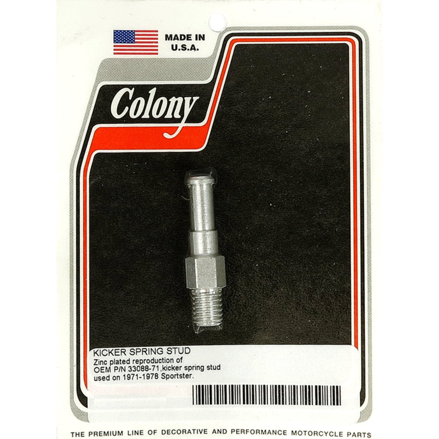 Colony kickstart return spring stud - Zinc