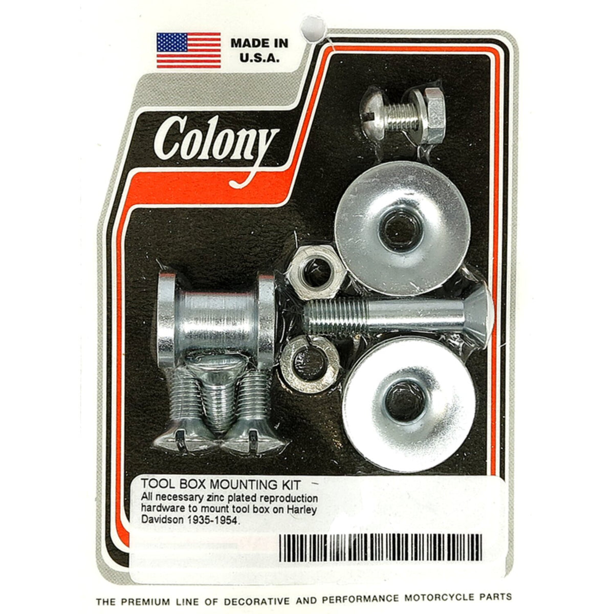 Colony 35-54 tool box mount kit - Zinc
