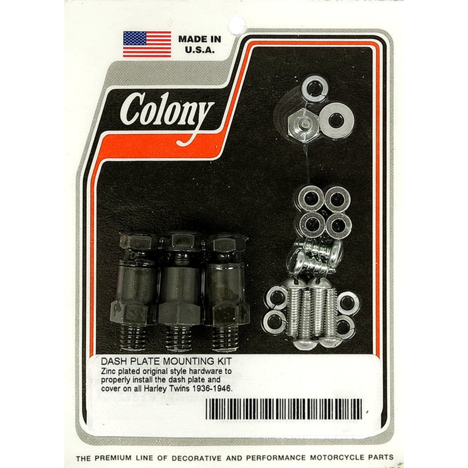 Colony dash plate mount kit - Zinc
