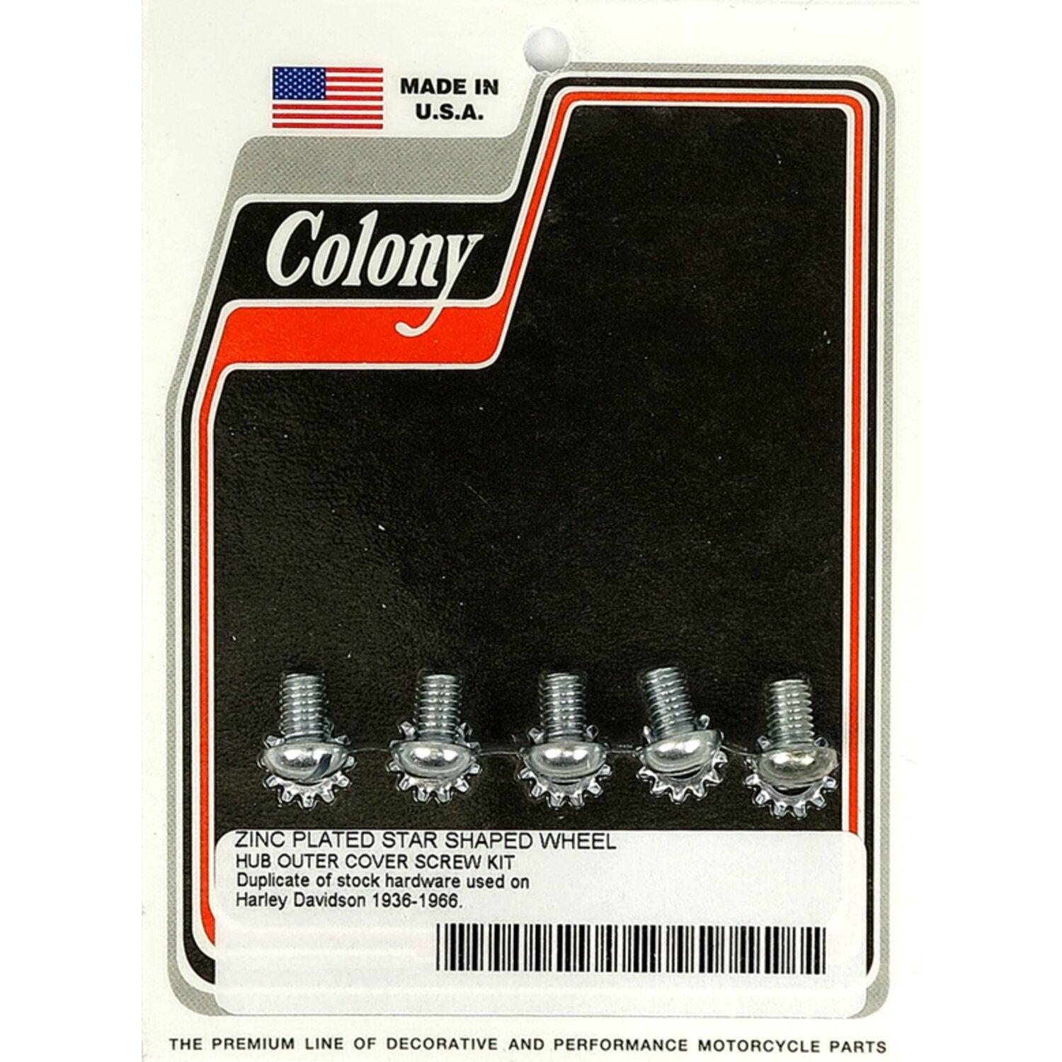 Colony star hub screws & washer set