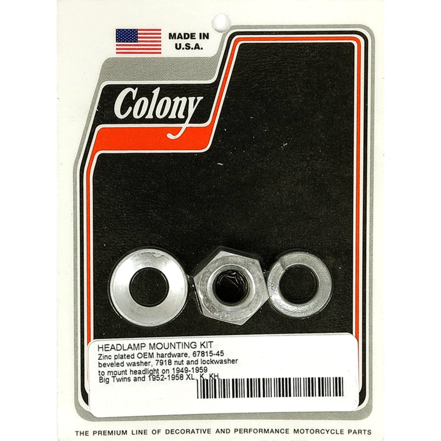 Colony headlamp mount kit - Zinc